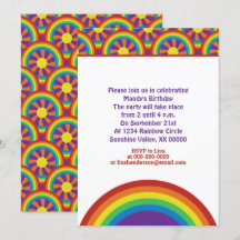 Regenboog en zon grafisch patroon in stijl van de 