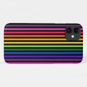 Regenboog en zwarte strepen Case-Mate iPhone case (Achterkant (horizontaal))
