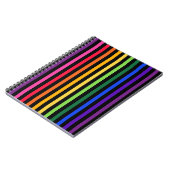 Regenboog en zwarte strepen notitieboek (Linkerzijde)