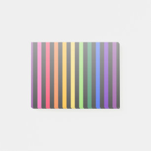 Regenboog en zwarte strepen post-it® notes
