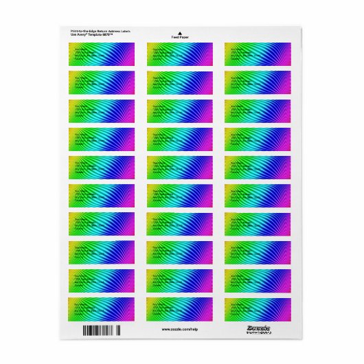 Regenboog Etiket (Full Sheet)