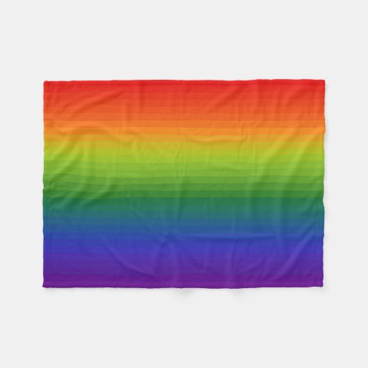 Regenboog Fleece Deken (Voorkant (Horizontaal))