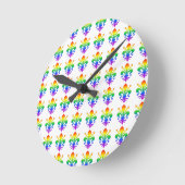 Regenboog fleur-DE-Lis Ronde Klok (Hoek)