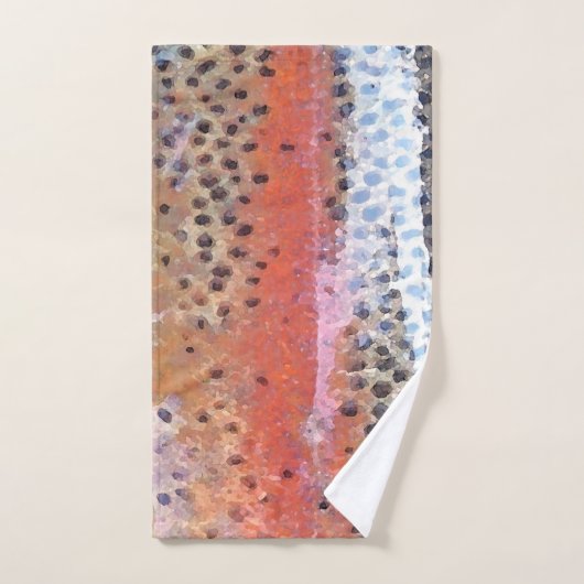 Regenboog forel huid Abstract patroonhanddoek Bad Handdoek (Handdoek)