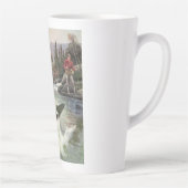 Regenboog Forel Visser Gevist voor Vis Latte Mok (Rechts)