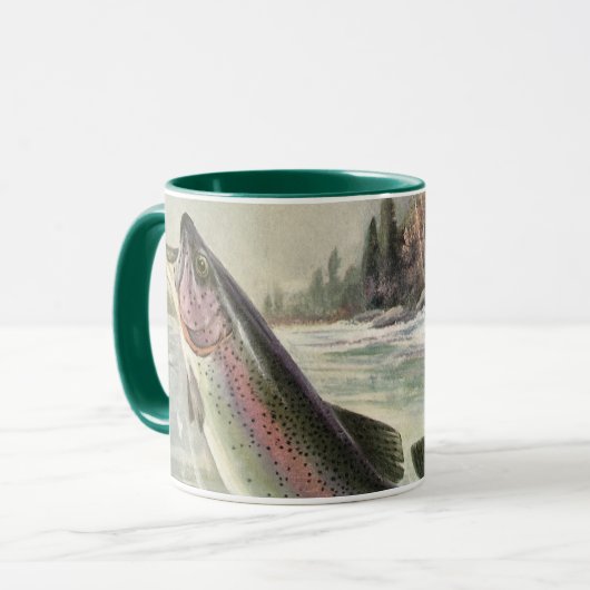 Regenboog Forel Visser Gevist voor Vis Mok (Voorkant links)