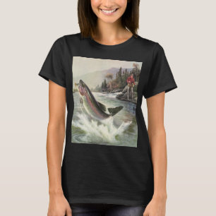  Regenboog Forel Visser Gevist voor Vis T-shirt