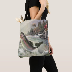  Regenboog Forel Visser Gevist voor Vis Tote Bag