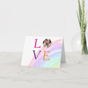 REGENBOOG FOTO BRIEF PRIDE LGBTQ GAVEN AANPASTBAAR BEDANKKAART
