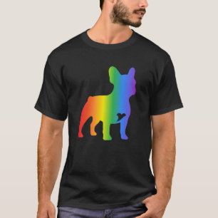 Regenboog Franse Bulldog Hond Liefhebbers T-shirt