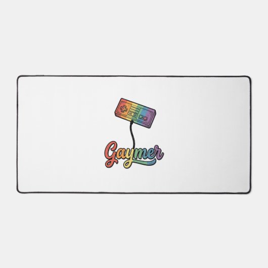 Regenboog Gamer Vector T-shirt Ontwerp_1 Bureaumat (Voorkant)
