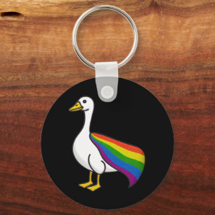 Regenboog Gans LGBTQ Pride Homoseksueel Transgende Sleutelhanger