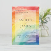 Regenboog Gay Lesbisch LGBTQ Bruiloft Koppels Douc Kaart (Staand voorkant)