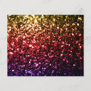 Regenboog geel rood paars namaak glitters schitter flyer