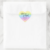 Regenboog gekleurd dank je zoveel script namen hart sticker (Tas)