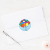 Regenboog gekleurde ballonnen Illustratie stickers (Envelop)