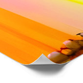 Regenboog gekleurde boom en hemel poster (Hoek)