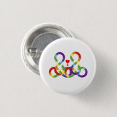 Regenboog, gekleurde handen. Button (Voorkant /achterkant)