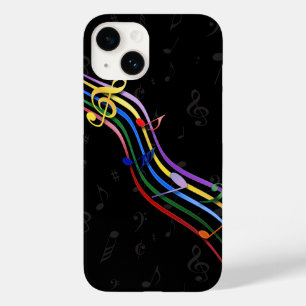 Regenboog gekleurde muziek Case-Mate iPhone 14 hoesje