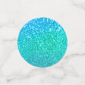 Regenboog gekleurde zeemeermin glitter confetti (Kleine voorkant)