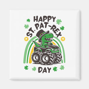 Regenboog Gelukkig St Pat Trex Dag Dino St Patrick Magneet