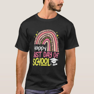 Regenboog Gelukkige Laatste Dag van School voor St T-shirt