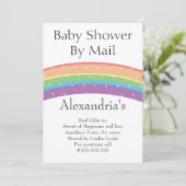 Regenboog genderneutraal Baby shower per post Kaart (Staand voorkant)
