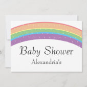 Regenboog genderneutraal Baby shower per post Kaart (Achterkant)