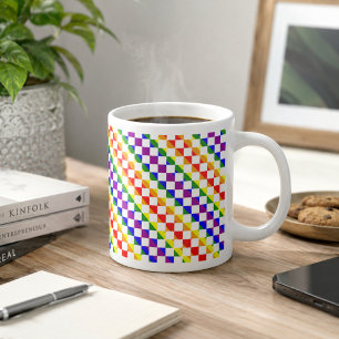 Regenboog Geometrisch Extra Grote Beker