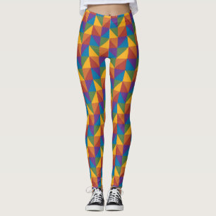 Regenboog Geometrische Driehoek Leggings