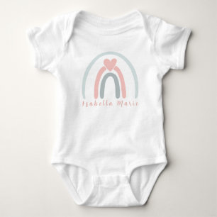 Regenboog Gepersonaliseerde Naam Cute Morden Romper