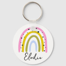Regenboog Gepersonaliseerde Naam Sleutelhanger Aan