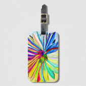Regenboog gerbera kleurrijke bloem bagagelabel (Voorkant (verticaal))