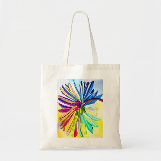 Regenboog gerbera kleurrijke bloem tote bag (Voorkant)
