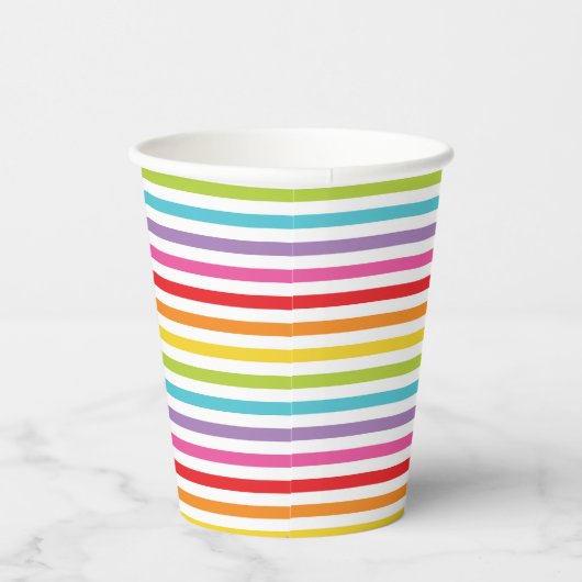 Regenboog Gestreept Party Paper cup Papieren Bekers (Rechts)