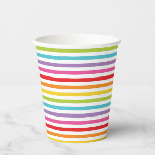 Regenboog Gestreept Party Paper cup Papieren Bekers