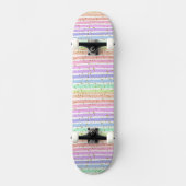 Regenboog gestreept skateboard (Voorkant)