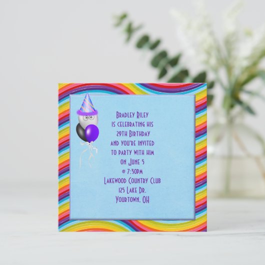 Regenboog gestreepte rand kaart (Staand voorkant)