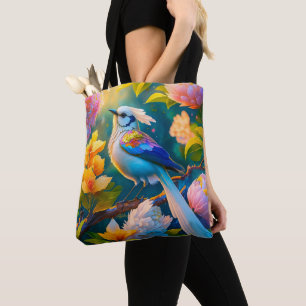Regenboog gevleugelde Jay Fantasy Bird Draagtas