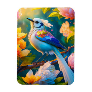 Regenboog gevleugelde Jay Fantasy Bird Magneet