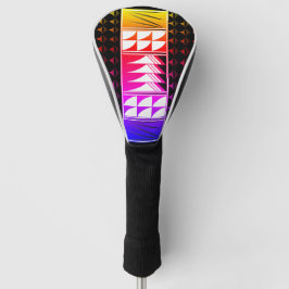regenboog-gezegende veren golfheadcover