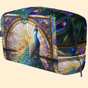 Regenboog Glas-in-lood Pauw Dopp Kit Toilettasje
