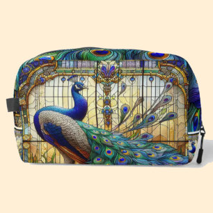 Regenboog Glas in lood Peacock Dopp Kit Toilettasje