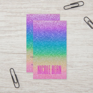 Regenboog Glitter Schitter Glamour Meisje Chic Visitekaartje