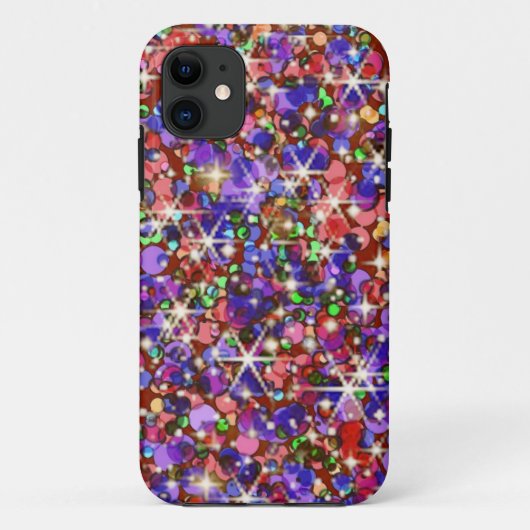 Regenboog glitterspikkels Case-Mate iPhone case (Achterkant)