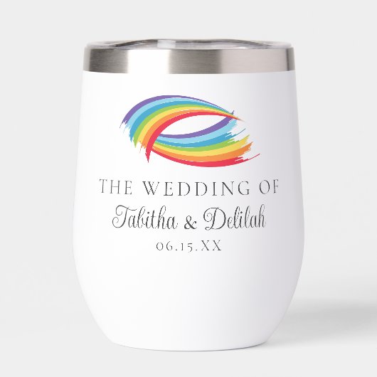 Regenboog golven mooie aangepaste bruiloft (Achterkant)