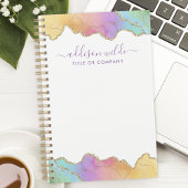 Regenboog Goud Waterverf Agate Zakelijke Planner