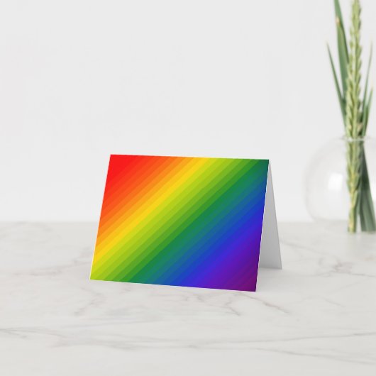Regenboog Gradiënt Gestreepte Kaart (Voorkant)