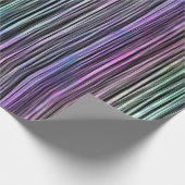 Regenboog gradiënt strepen op zwart: cadeaupapier (Hoek)