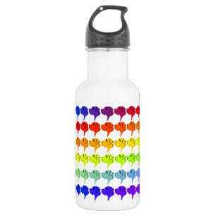Regenboog Great Dane koppen Waterfles